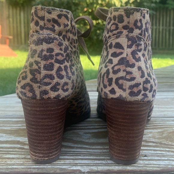 Lucky Brand Leopard Print Women’s Wedge Boots 6.5 - Picture 6 of 11
